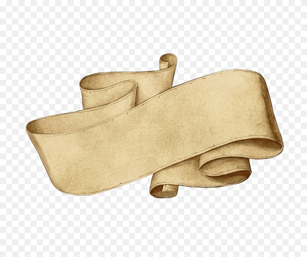 Vintage Rolled Paper Scroll Banner Illustration PNG  Transparent Background