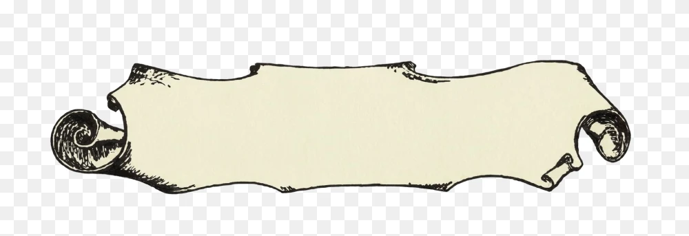Vintage Scroll Banner Illustration PNG  Transparent Background