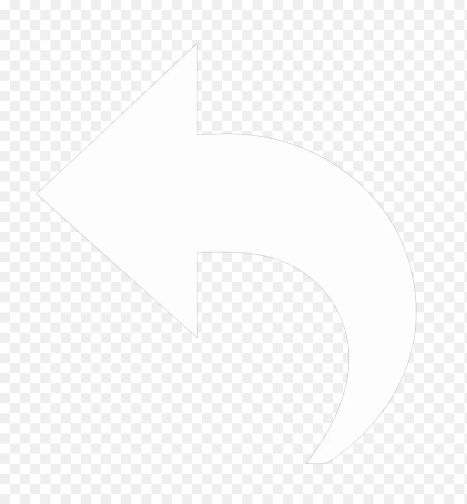 White Curved Left Arrow Icon Transparent PNG  Transparent Background