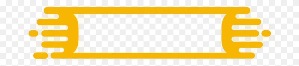 Yellow Decorative Border Banner with Transparent Background PNG Transparent Background
