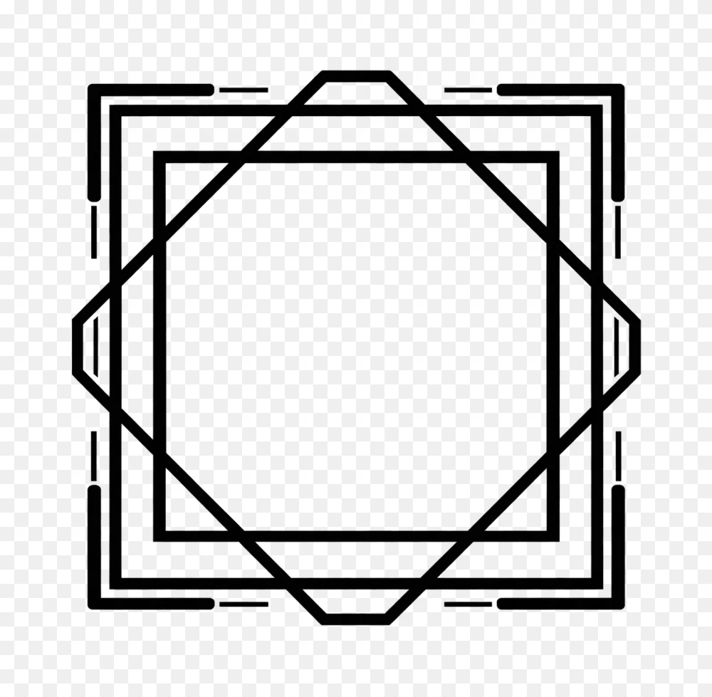 Abstract Geometric Frame Transparent Background PNG  Transparent Background