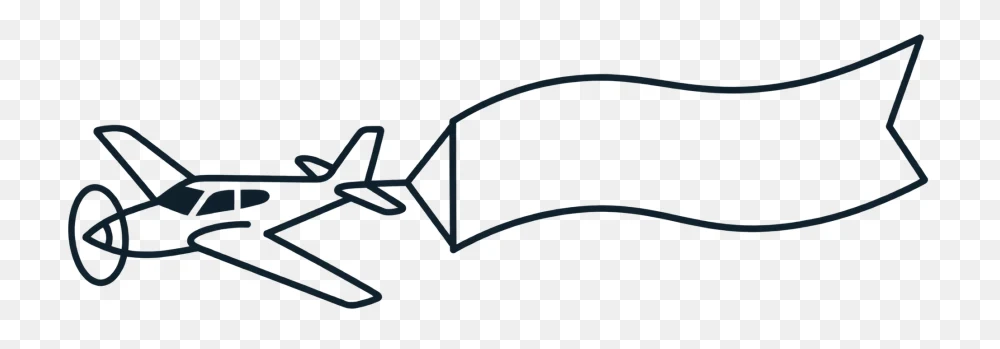 Airplane Pulling Banner Transparent Background PNG  Transparent Background