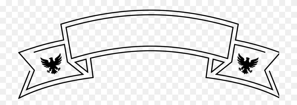 Black and White Banner PNG  Transparent Background