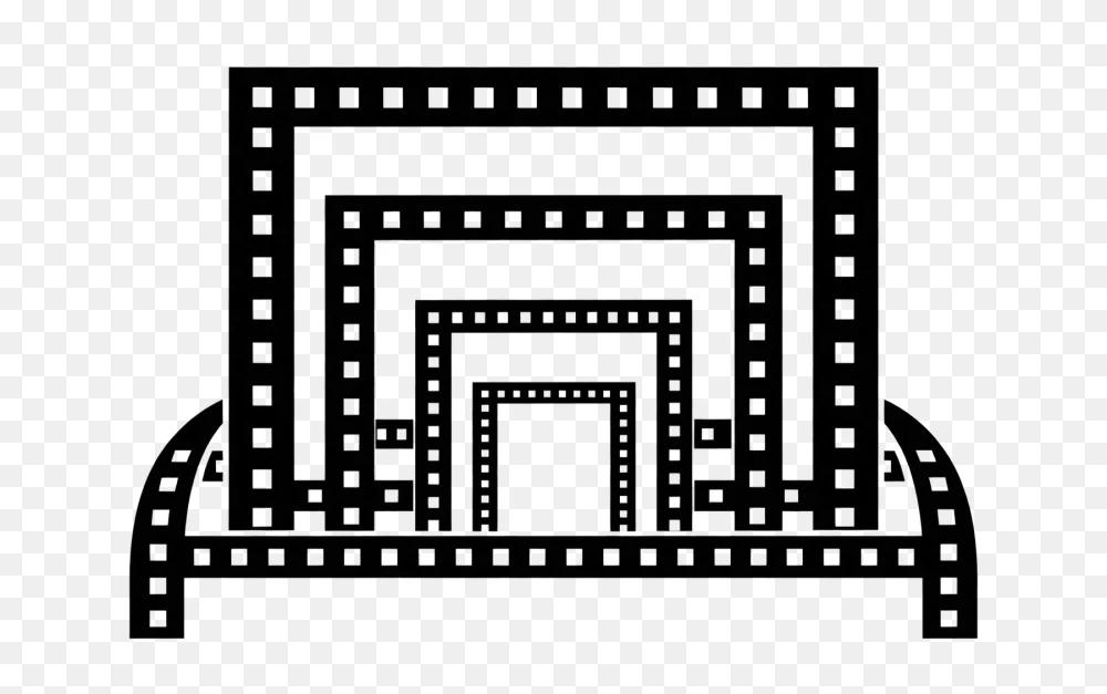Black and White Film Strip PNG  Transparent Background