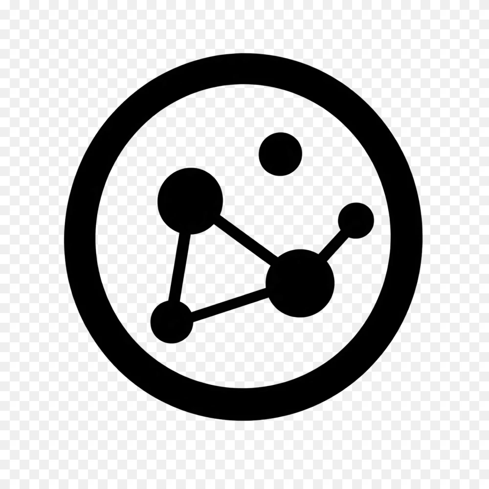 Black Molecule Icon Transparent Background PNG  Transparent Background