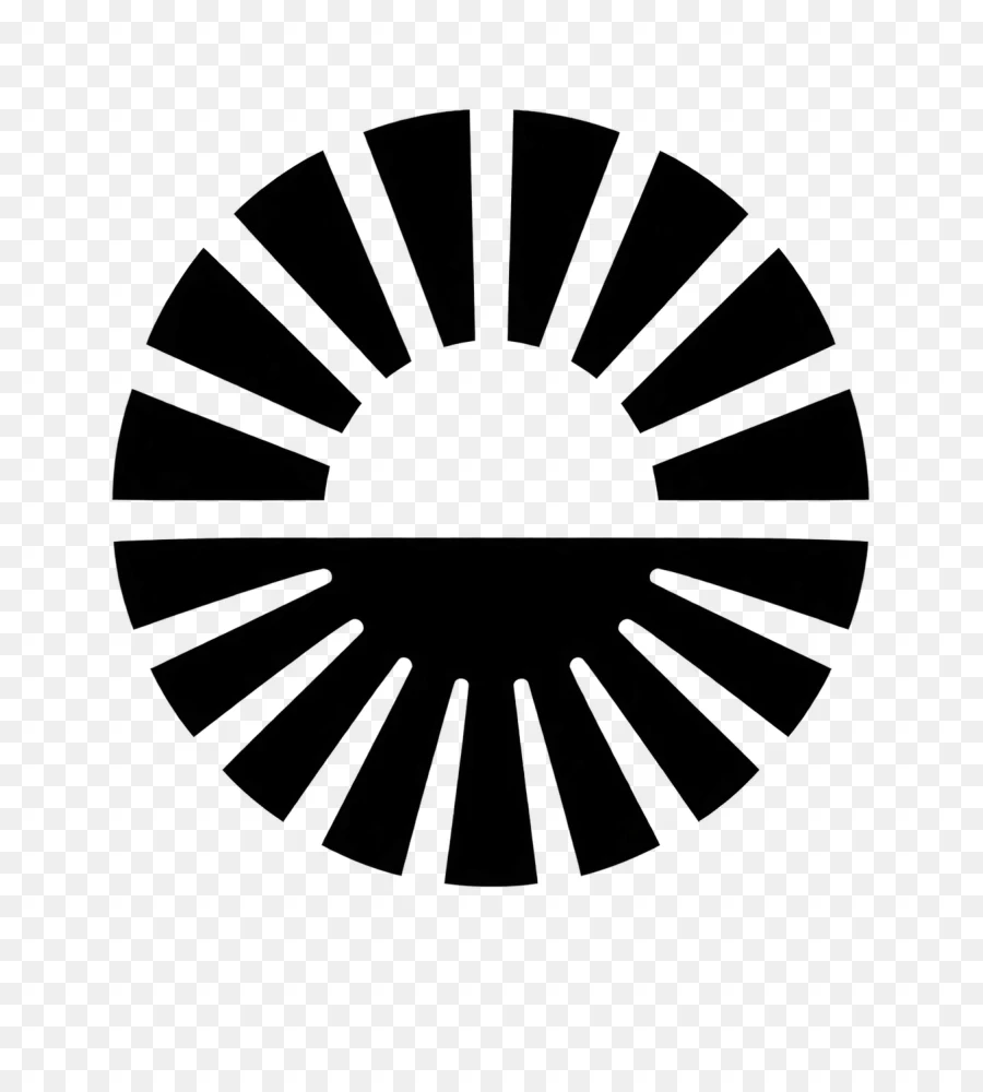 Black Sunburst Circle Graphic Transparent Background PNG  Transparent Background