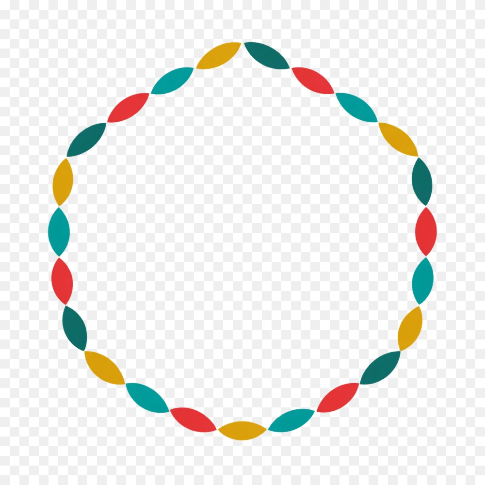 Colorful Geometric Circle Frame Transparent Background PNG  Transparent Background