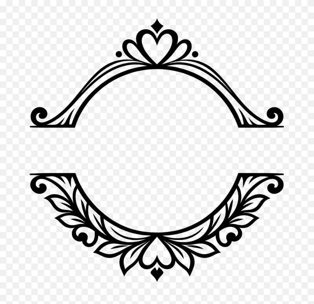 Elegant Floral Frame PNG Transparent Background  Transparent Background