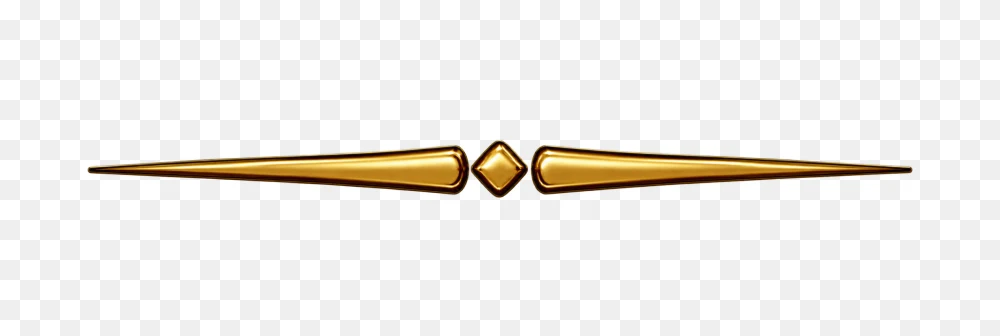Golden Metallic Divider Line Transparent PNG  Transparent Background