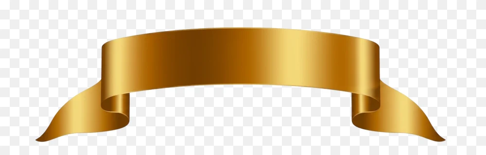 Golden Ribbon Transparent Background PNG  Transparent Background