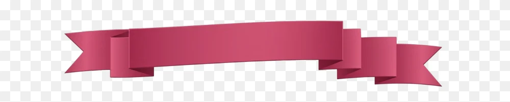 Pink Ribbon Banner PNG Cutout  Transparent Background