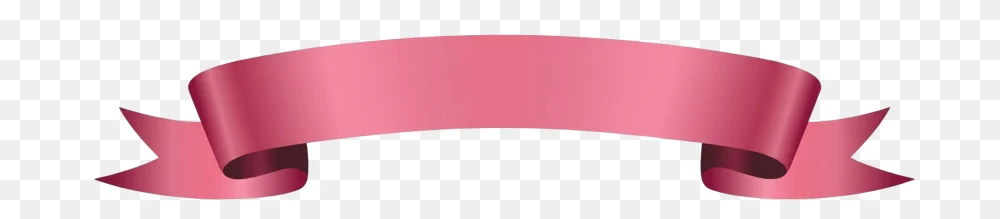 Pink Ribbon Banner Transparent PNG  Transparent Background