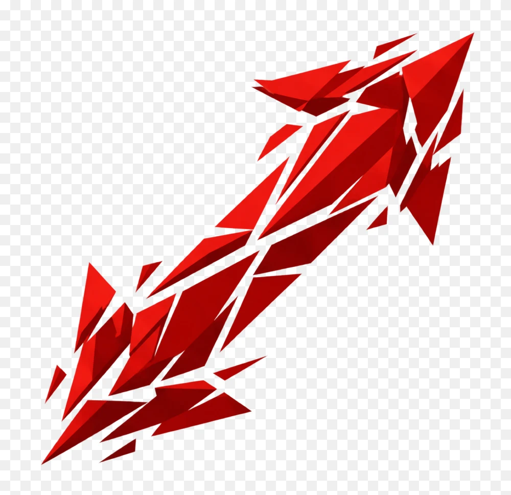 Abstract Red Geometric Crystal Arrow Transparent PNG  Transparent Background