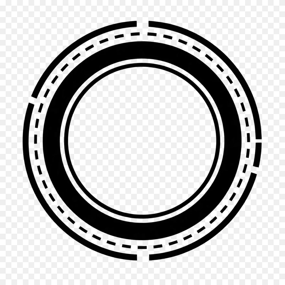Abstract Tech Circle Graphic Transparent Background PNG Transparent Background
