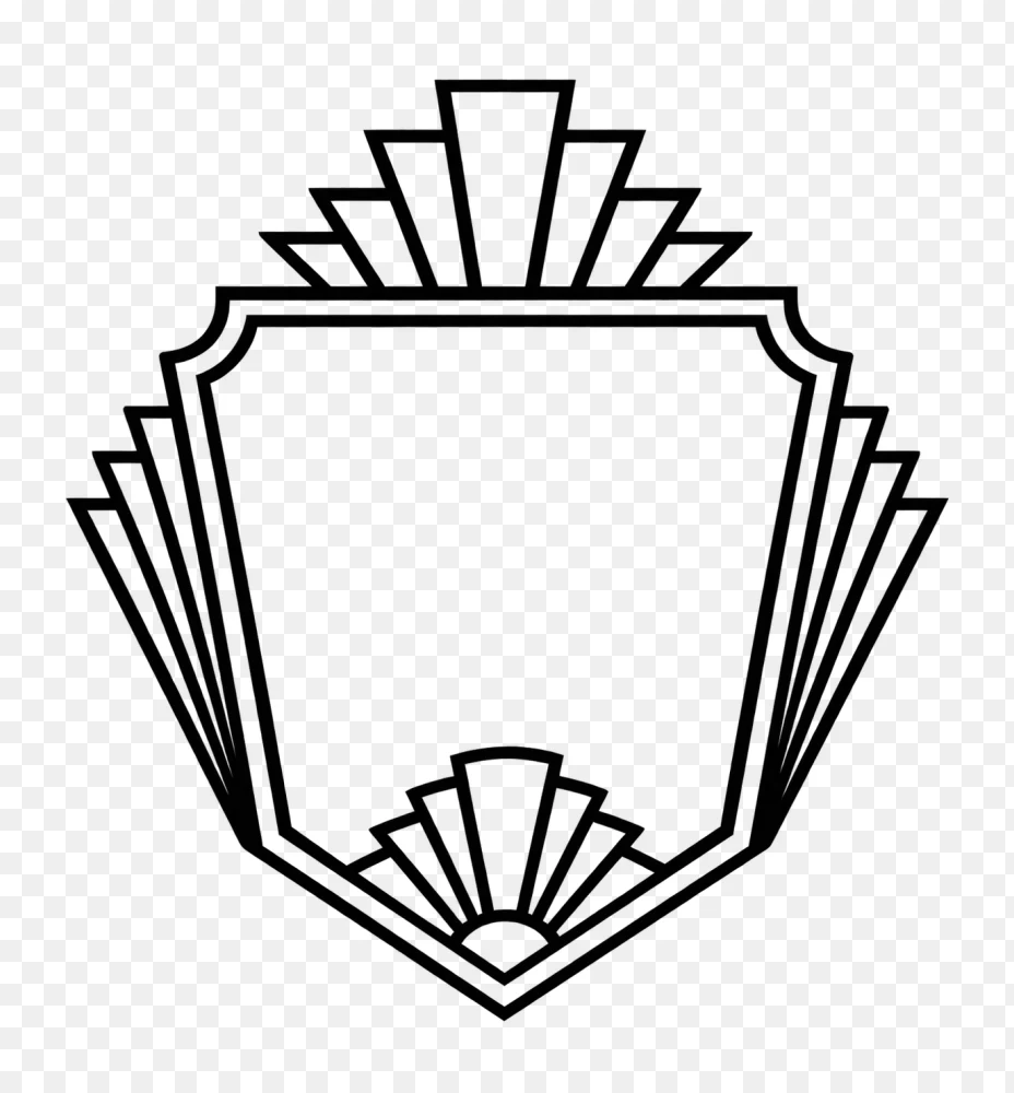 Art Deco Shield Transparent Background PNG  Transparent Background