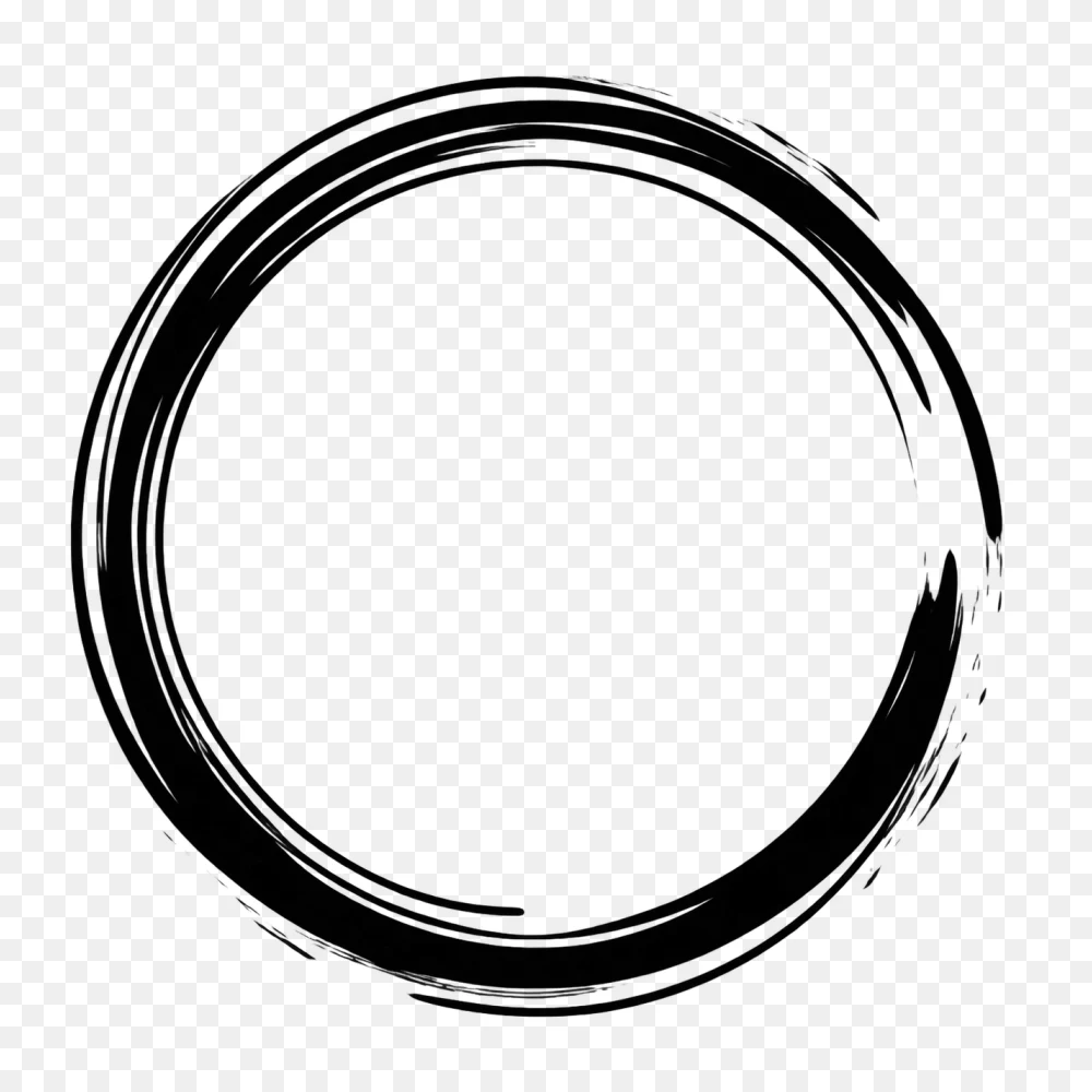 Black Brush Stroke Circle PNG  Transparent Background
