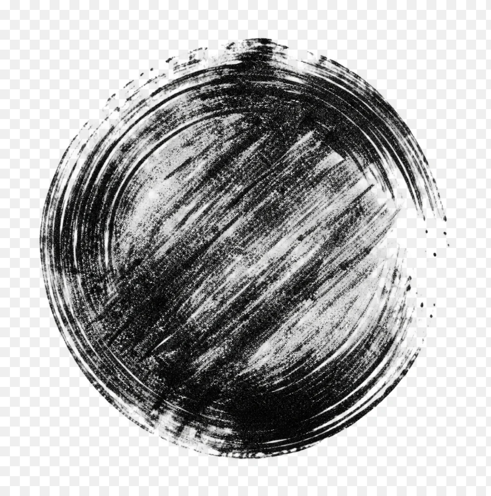 Black Circular Grunge Texture Transparent Background PNG Transparent Background
