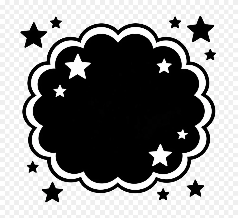 Black Cloud Frame Transparent Background PNG  Transparent Background