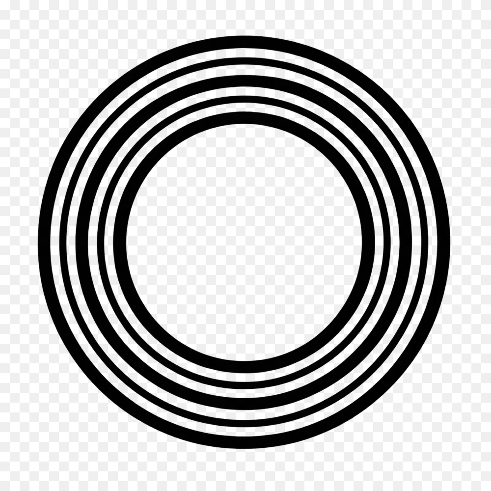 Black Concentric Circles Transparent Background PNG  Transparent Background