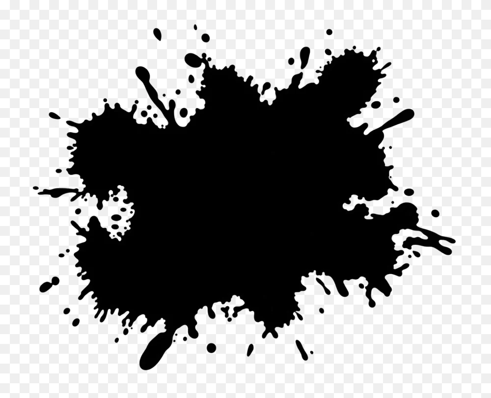 Black Ink Splat Transparent Background PNG  Transparent Background