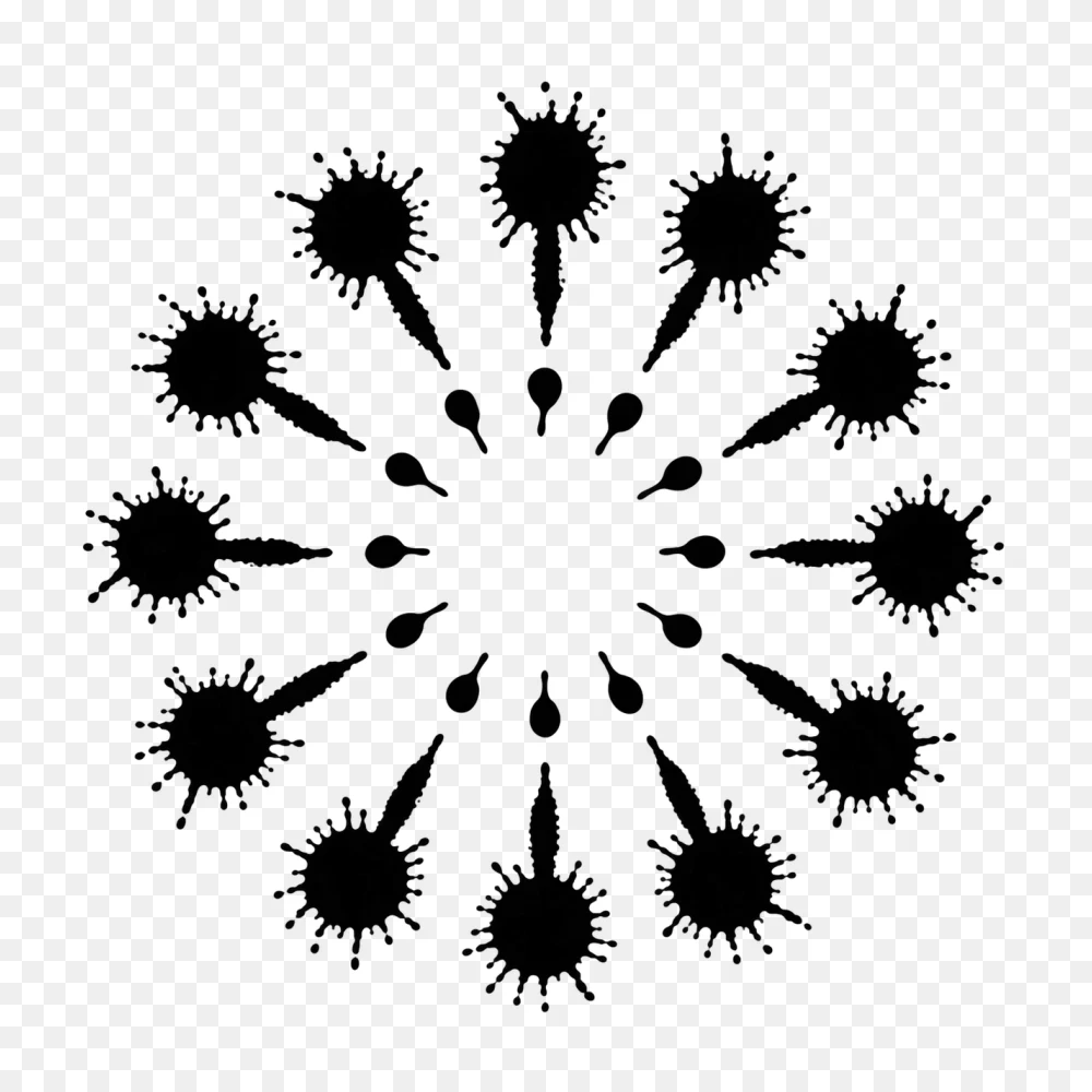 Black Ink Splatter Transparent Background PNG  Transparent Background