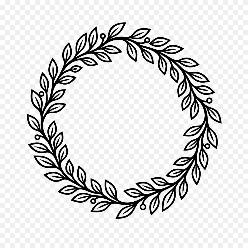 Black Olive Laurel Wreath Transparent Background PNG Transparent Background
