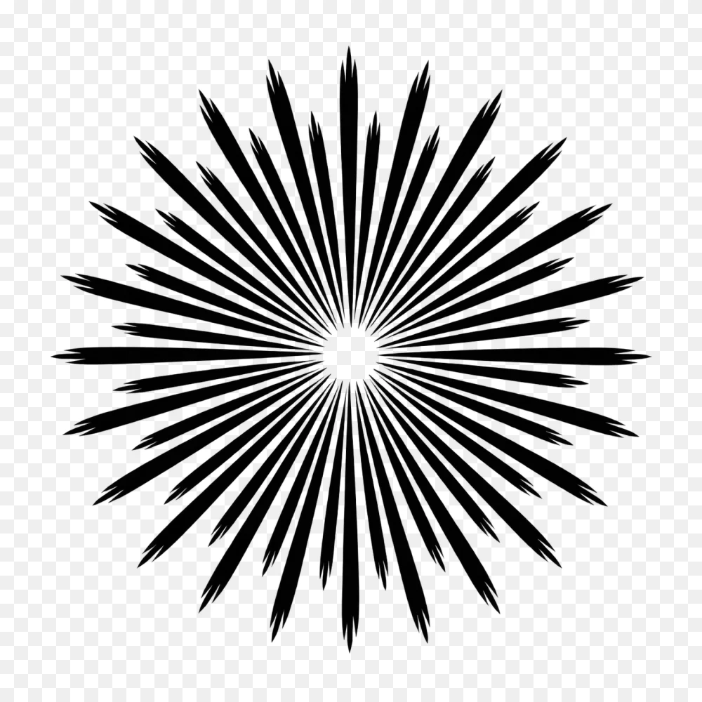 Black Starburst PNG Transparent Background  Transparent Background