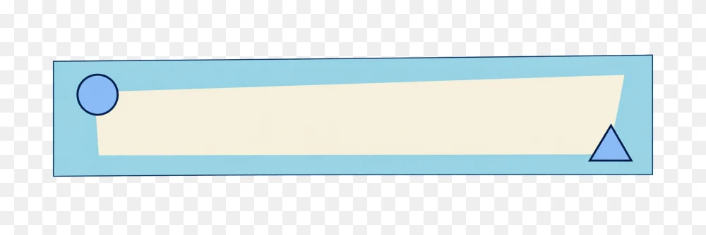 Blue Banner with Geometric Shapes Transparent Background PNG Transparent Background