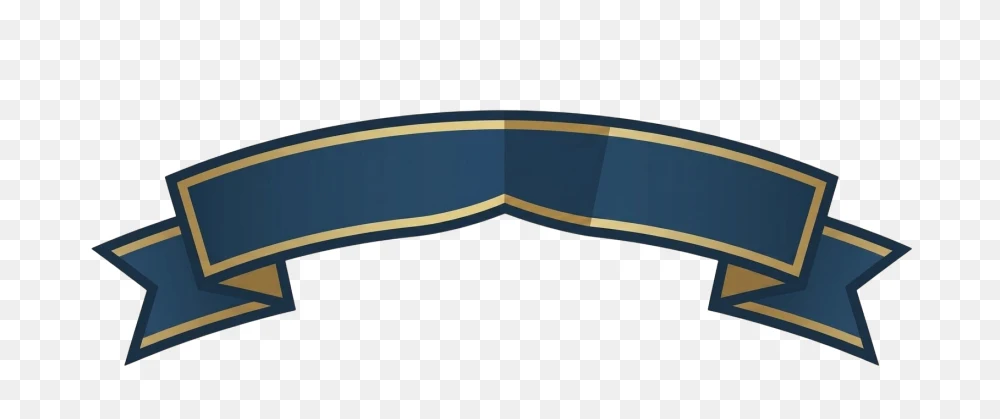 Blue Curved Ribbon Banner Transparent PNG  Transparent Background