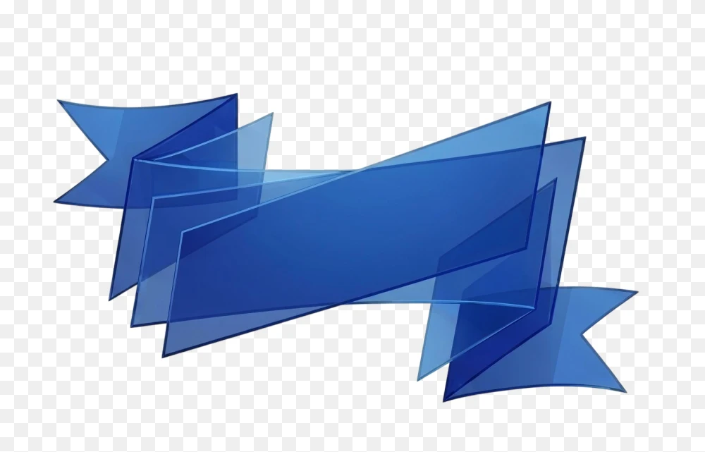 Blue Ribbon Banner Transparent Background PNG Transparent Background