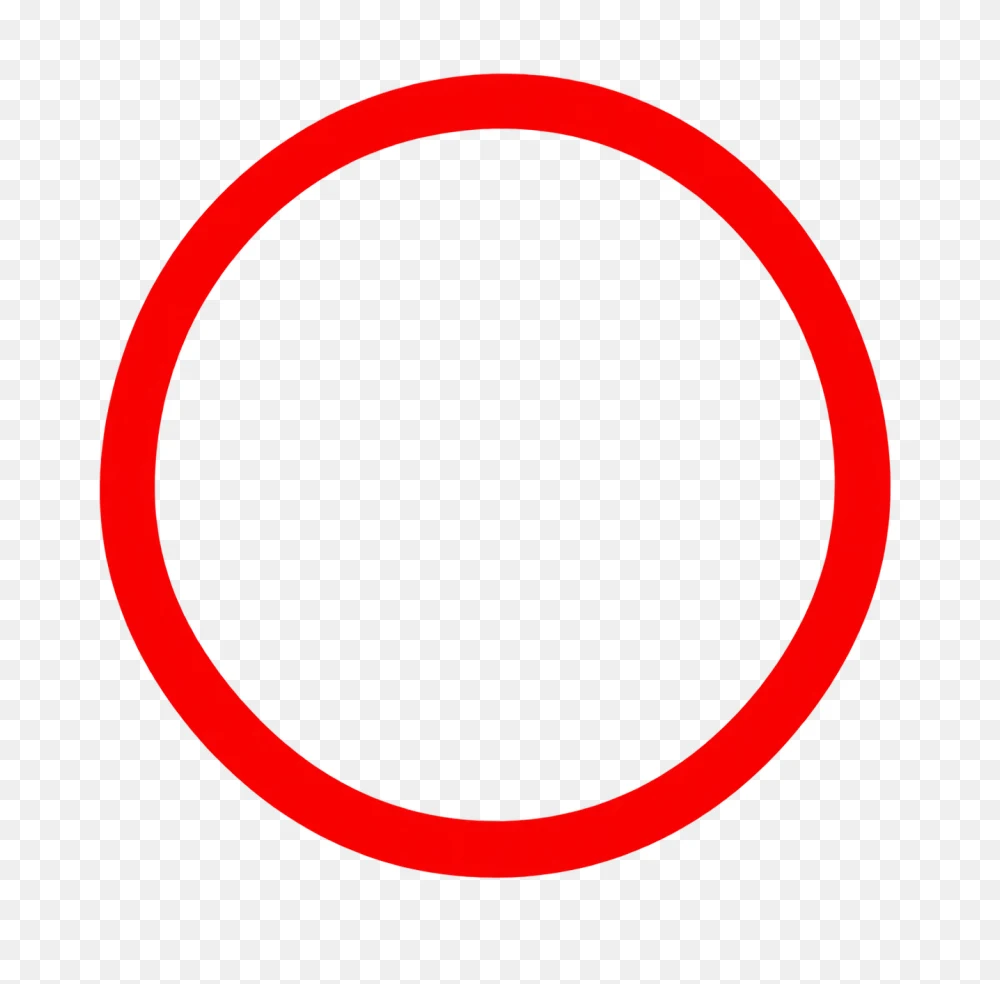 Bold Red Circular Frame Transparent PNG  Transparent Background