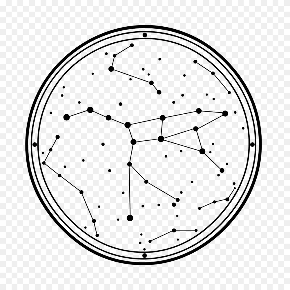 Celestial Constellation Map Transparent Background PNG  Transparent Background