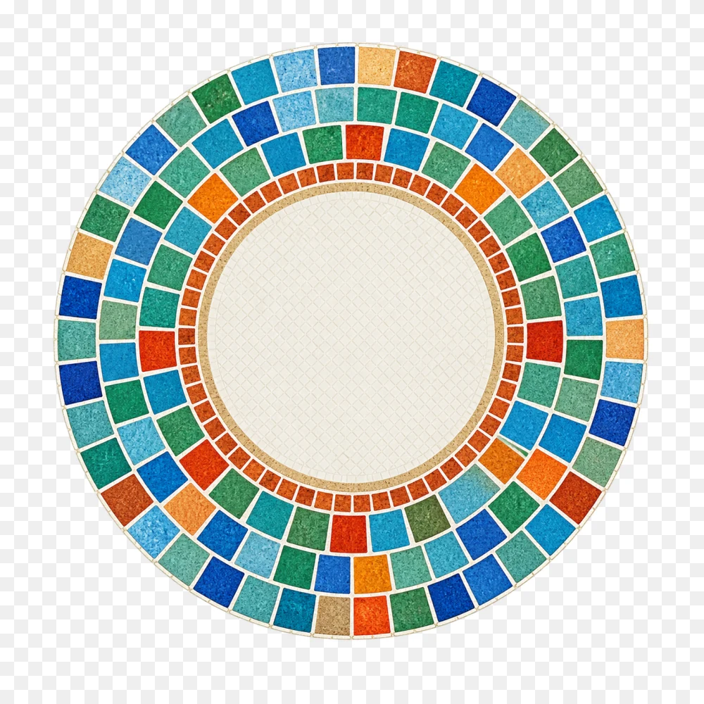 Colorful Mosaic Circle Pattern Transparent PNG  Transparent Background