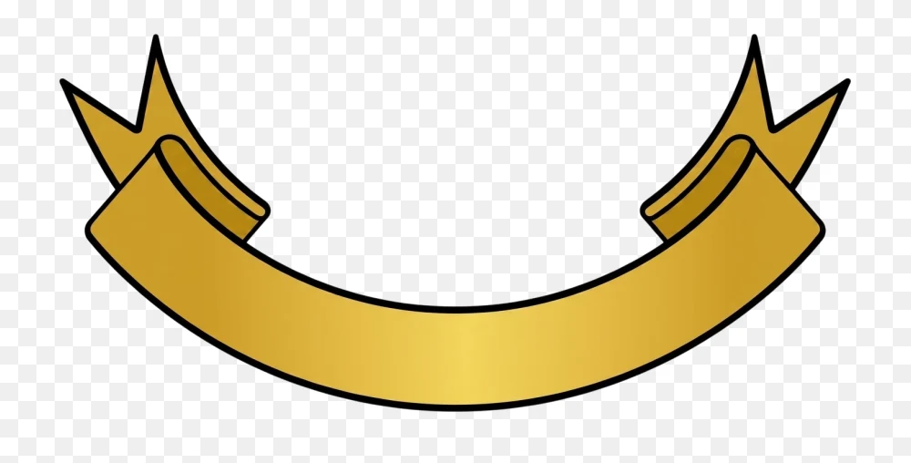Curved Gold Banner Transparent PNG  Transparent Background