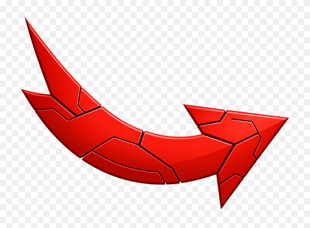 Curved Red Arrow Transparent PNG  Transparent Background