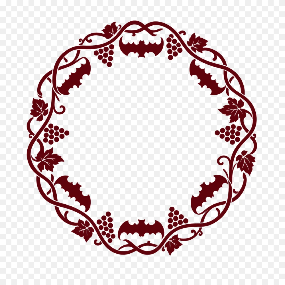 Decorative Red Vine Wreath Transparent Background PNG Transparent Background