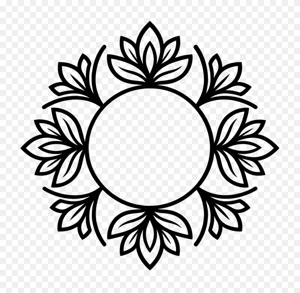 Floral Circle Frame Transparent Background PNG  Transparent Background