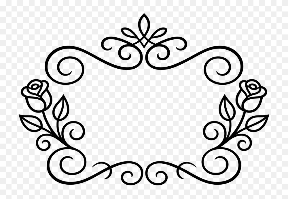 Floral Rose Frame PNG Transparent Background  Transparent Background