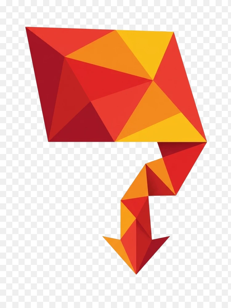 Geometric Red Arrow Banner Transparent PNG  Transparent Background