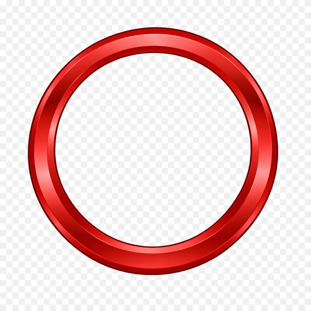 Glossy Red Circle Ring Transparent Background PNG Transparent Background