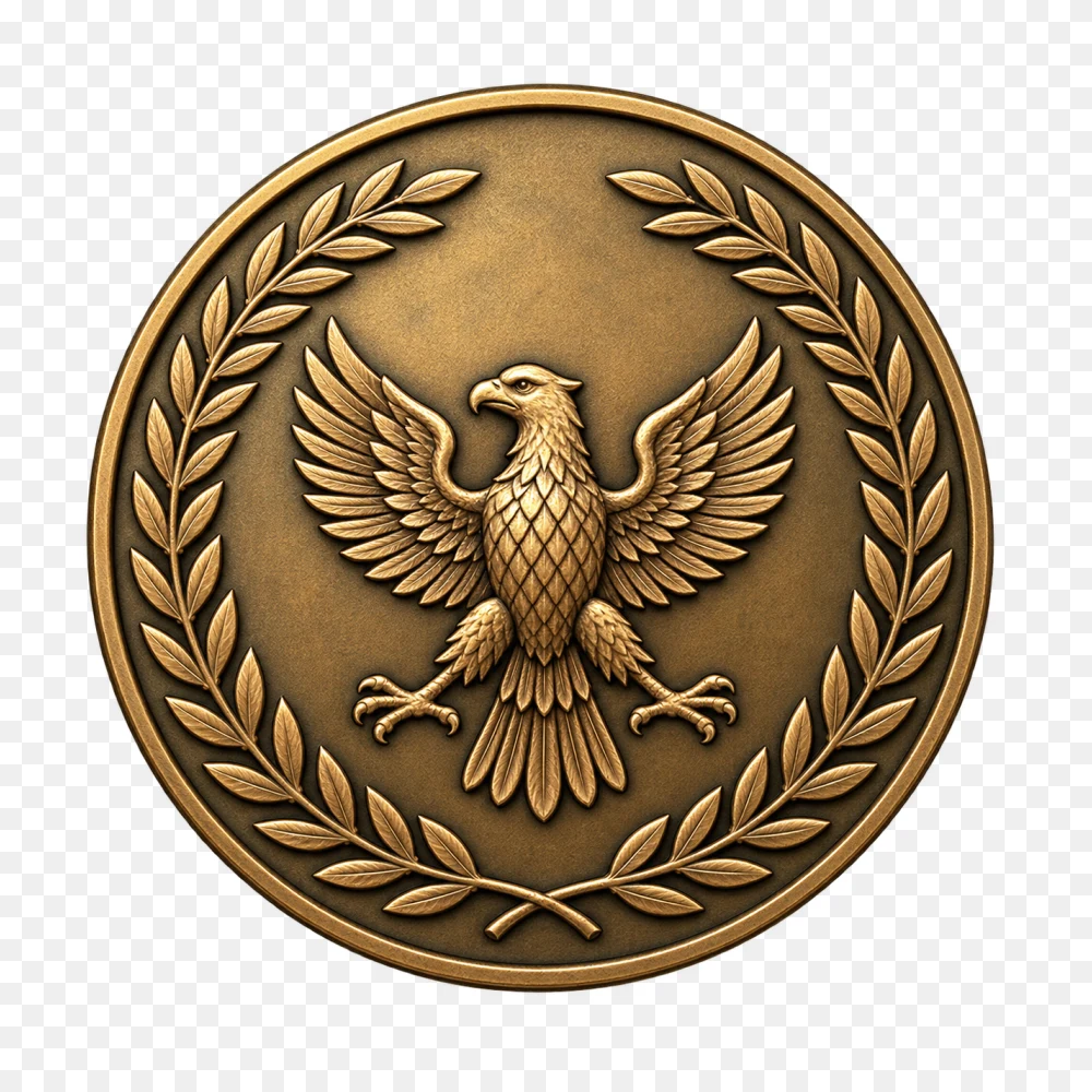 Golden Eagle Emblem Transparent Background PNG Transparent Background