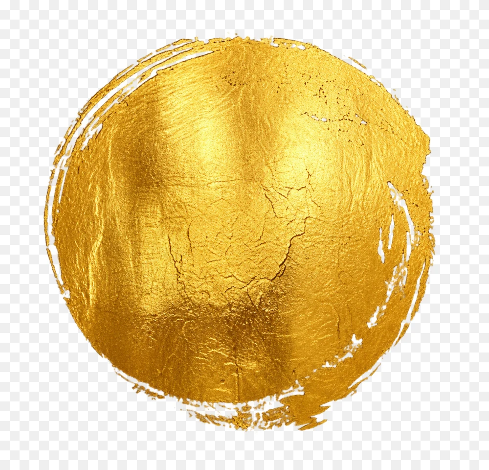 Golden Foil Circle Transparent PNG  Transparent Background