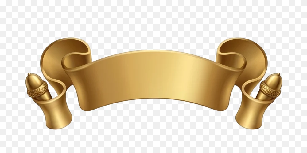 Golden Scroll Banner Transparent PNG  Transparent Background