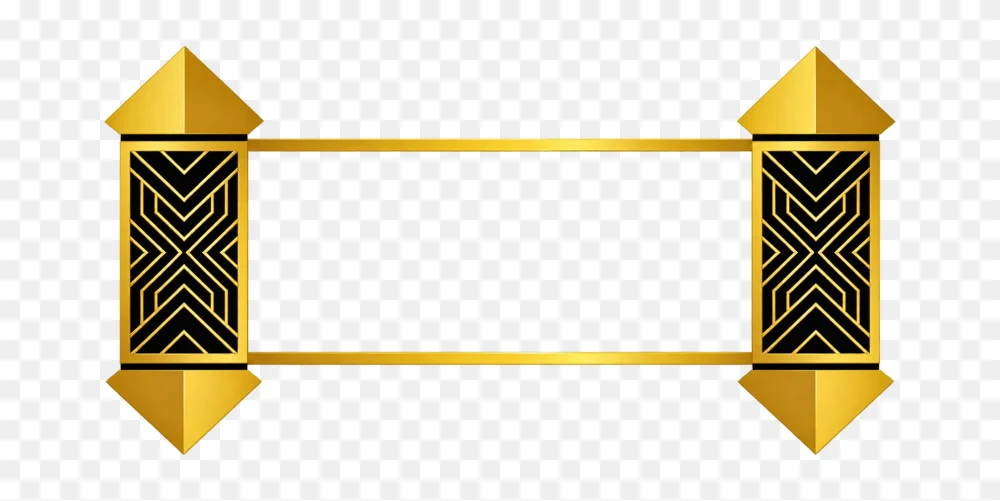 Golden Scroll Border Banner Transparent PNG  Transparent Background