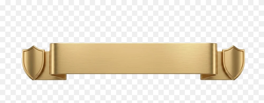 Golden Shield Ribbon Banner Transparent PNG  Transparent Background