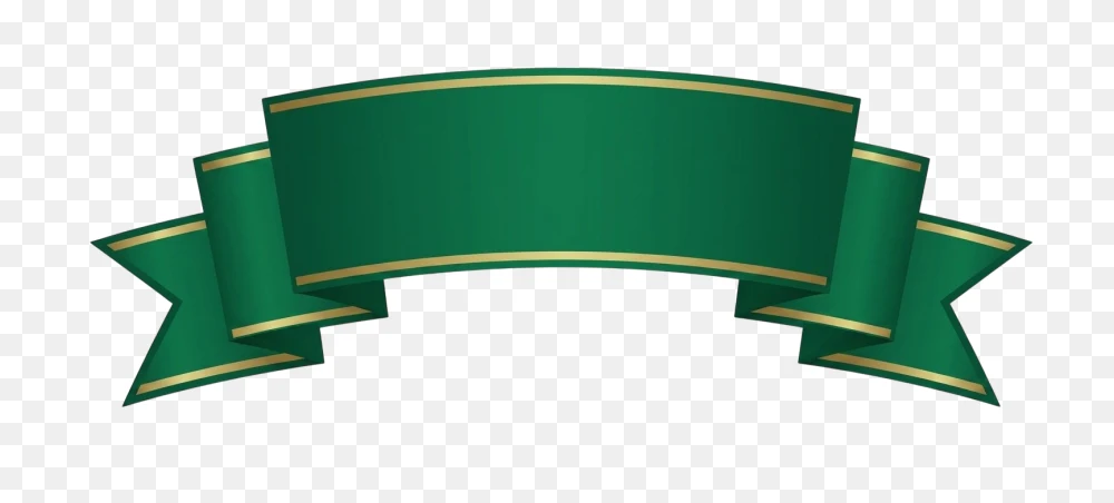 Green Ribbon Banner Transparent PNG  Transparent Background
