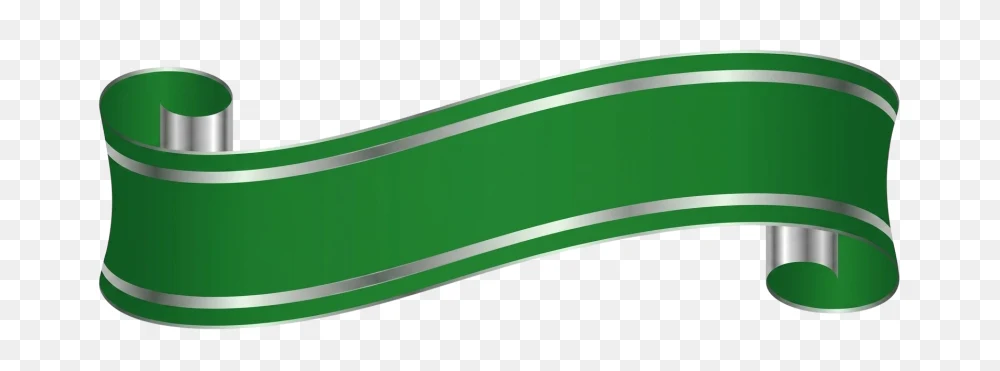 Green Scroll Ribbon Transparent Background PNG Transparent Background