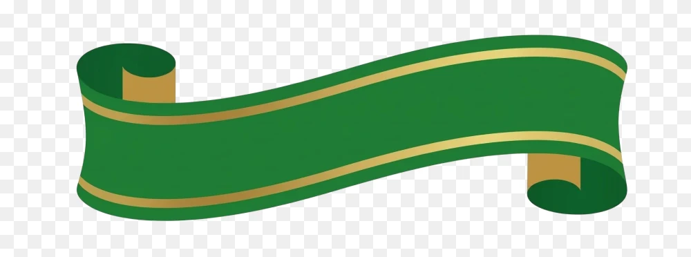 Green Scroll Ribbon Transparent PNG  Transparent Background