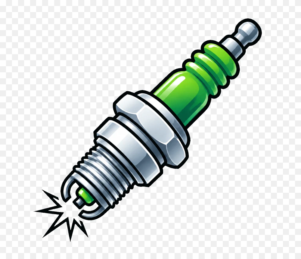Green Spark Plug Transparent PNG  Transparent Background