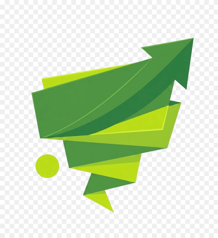 Green Upward Arrow Banner Transparent Background PNG Transparent Background